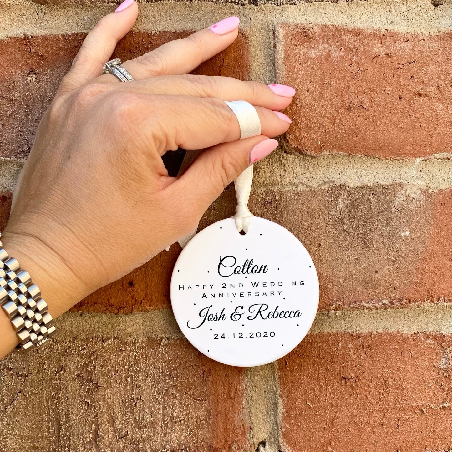 Cotton second wedding anniversary keepsake gift