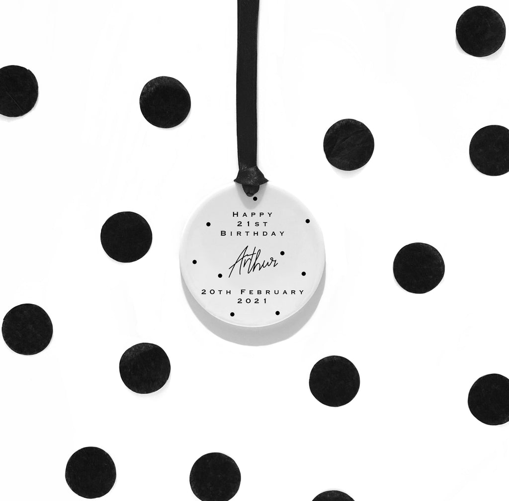 Personalised Birthday Ornament – Ceramic Keepsake Gift
