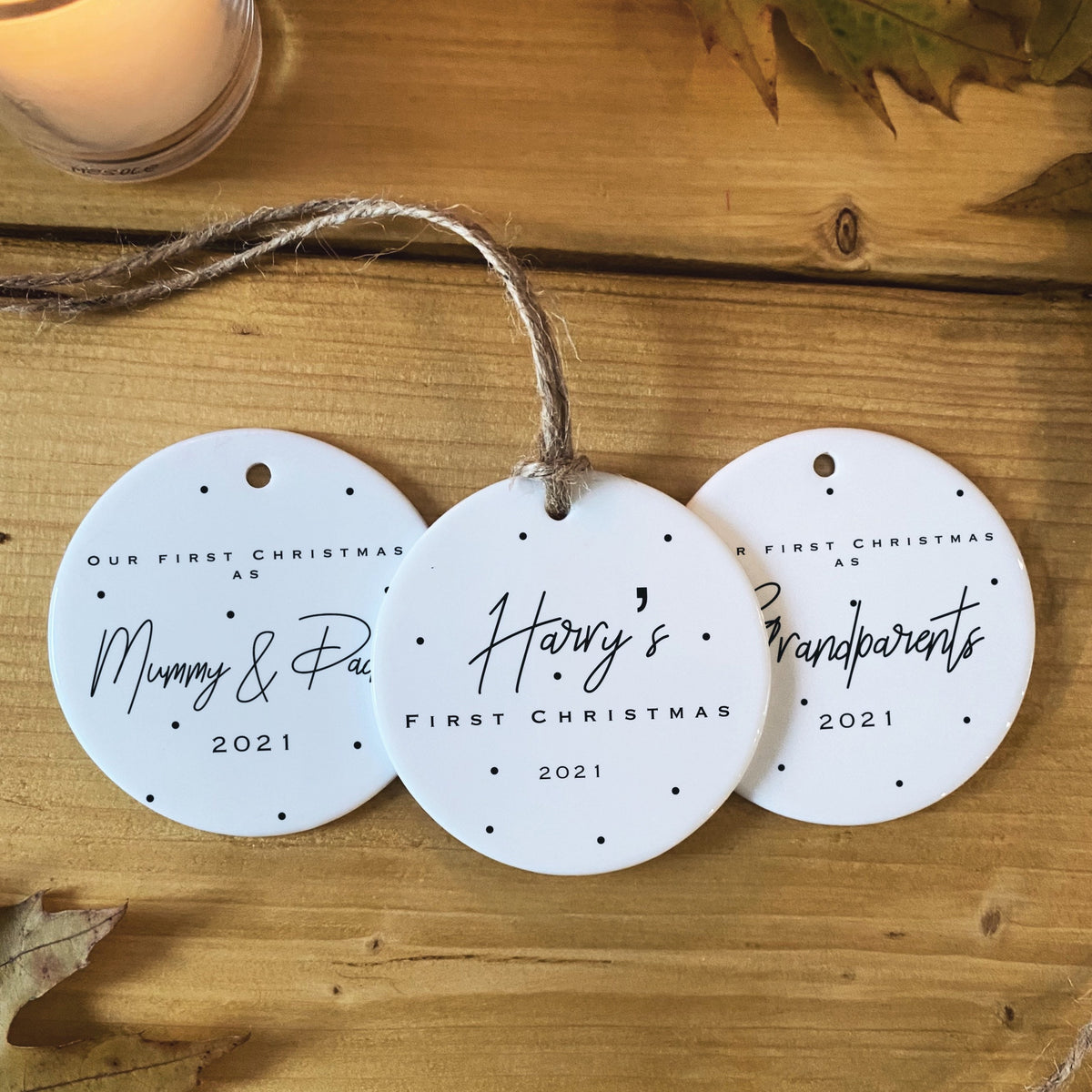 Personalised Baby's First Christmas Ornament – Ceramic Keepsake
