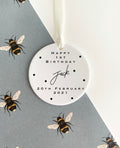 Personalised Birthday Ornament – Ceramic Keepsake Gift