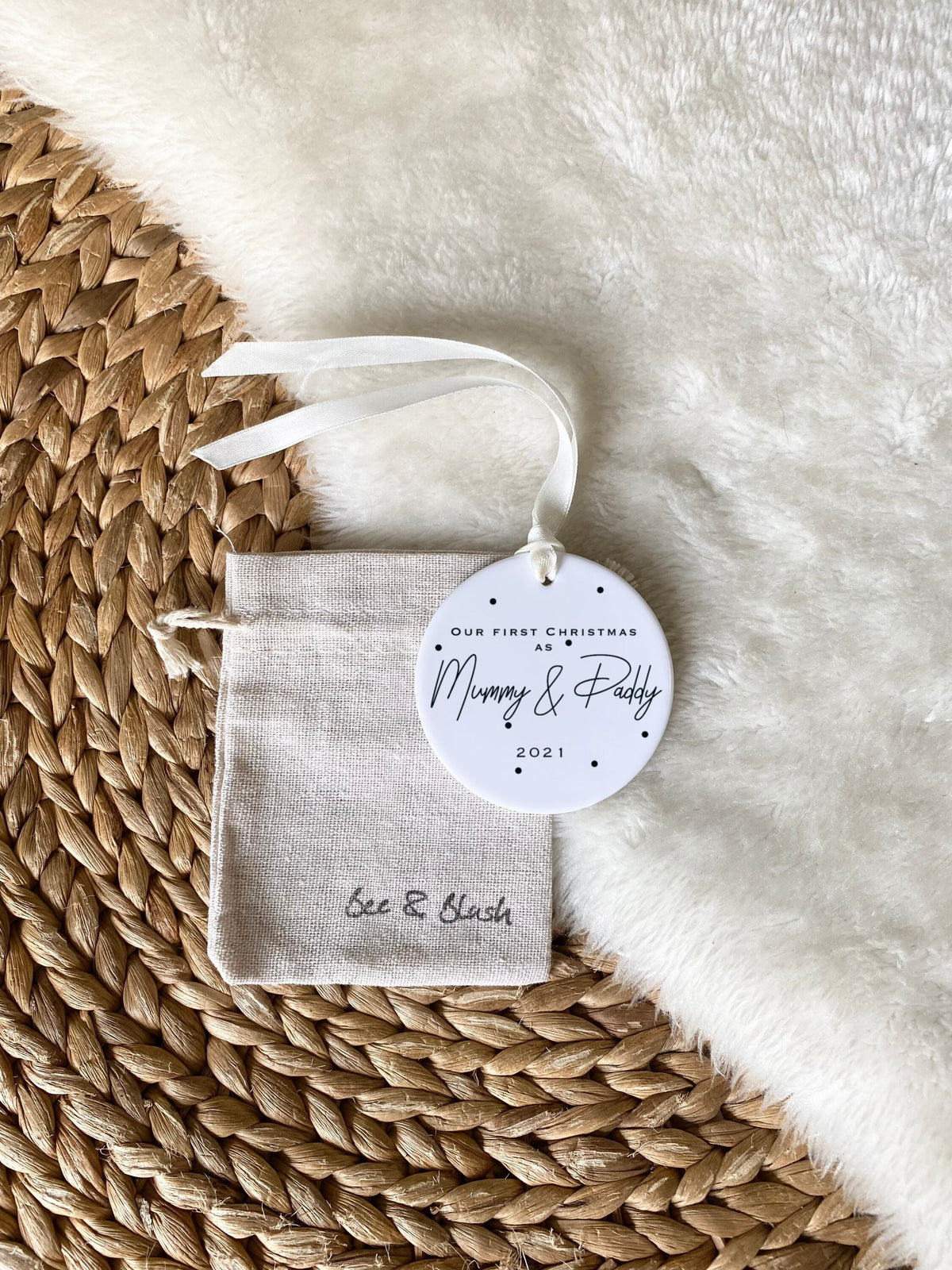 Personalised First Christmas as Mummy & Daddy Ornament