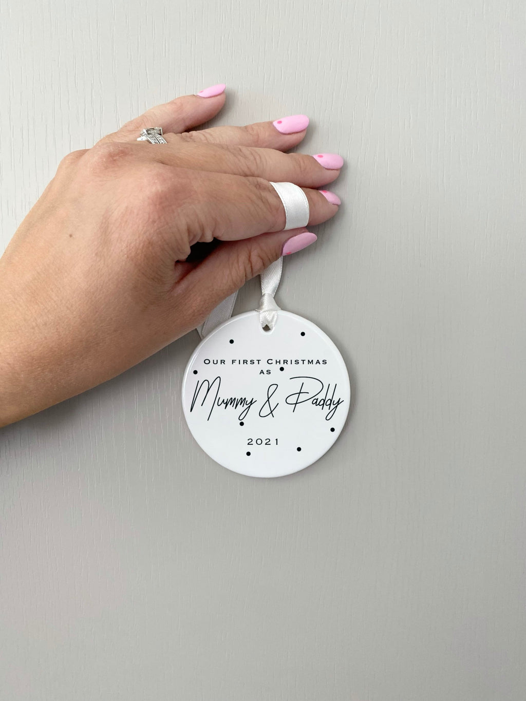Personalised First Christmas as Mummy & Daddy Ornament