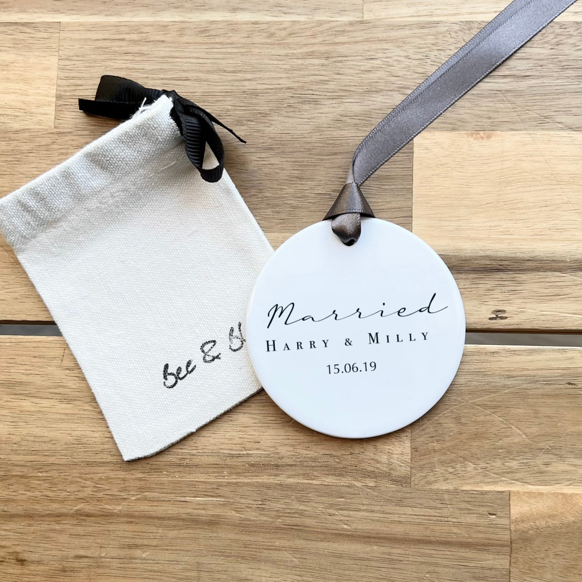 Personalised Mr & Mrs Wedding Ornament – Ceramic Keepsake