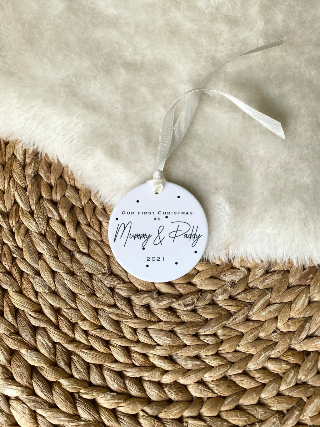 Personalised First Christmas as Mummy & Daddy Ornament