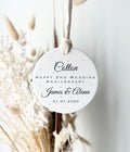 Personalised 2nd Anniversary Ornament – Cotton Wedding Keepsake