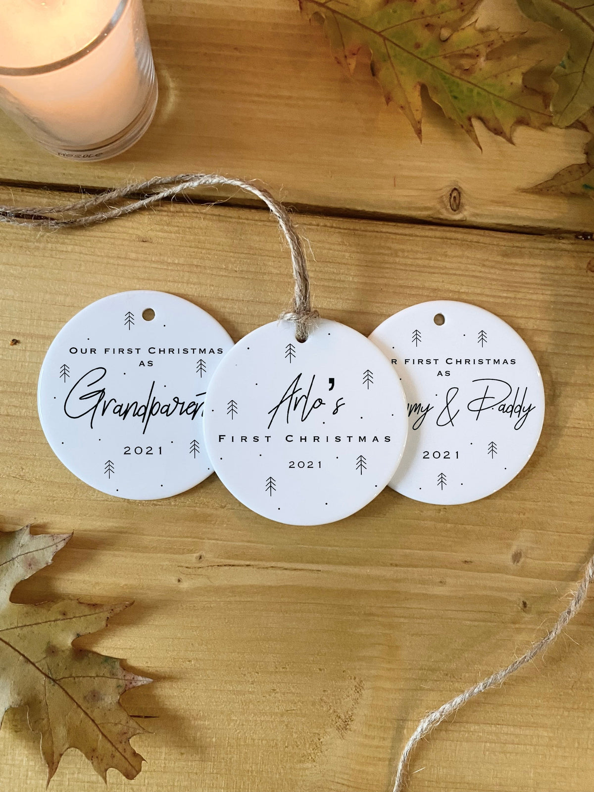 Personalised Grandparents First Christmas Ornament