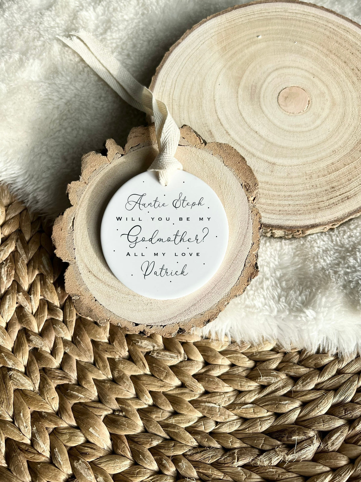 Personalised Godmother Ornament – 'Will You Be My Godmother?' Gift