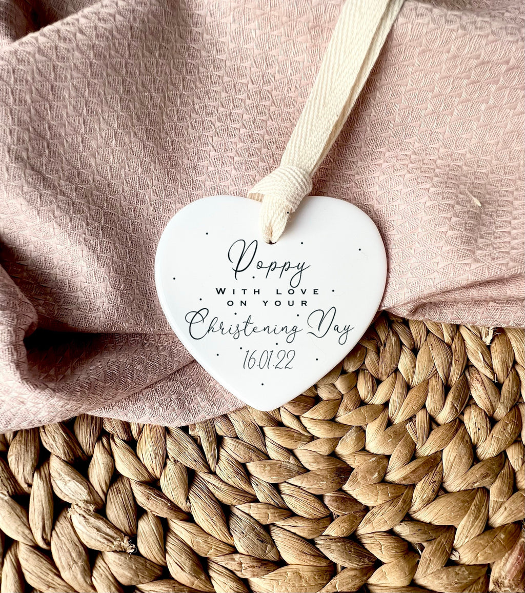 Personalised Christening & Baptism Ornament – Ceramic Keepsake
