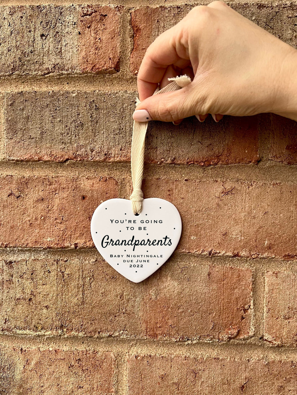 Personalised 'You're Going to Be Grandparents' Ornament