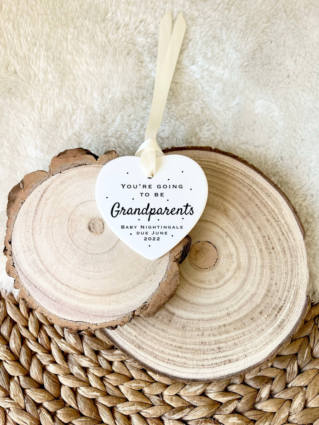 Personalised 'You're Going to Be Grandparents' Ornament