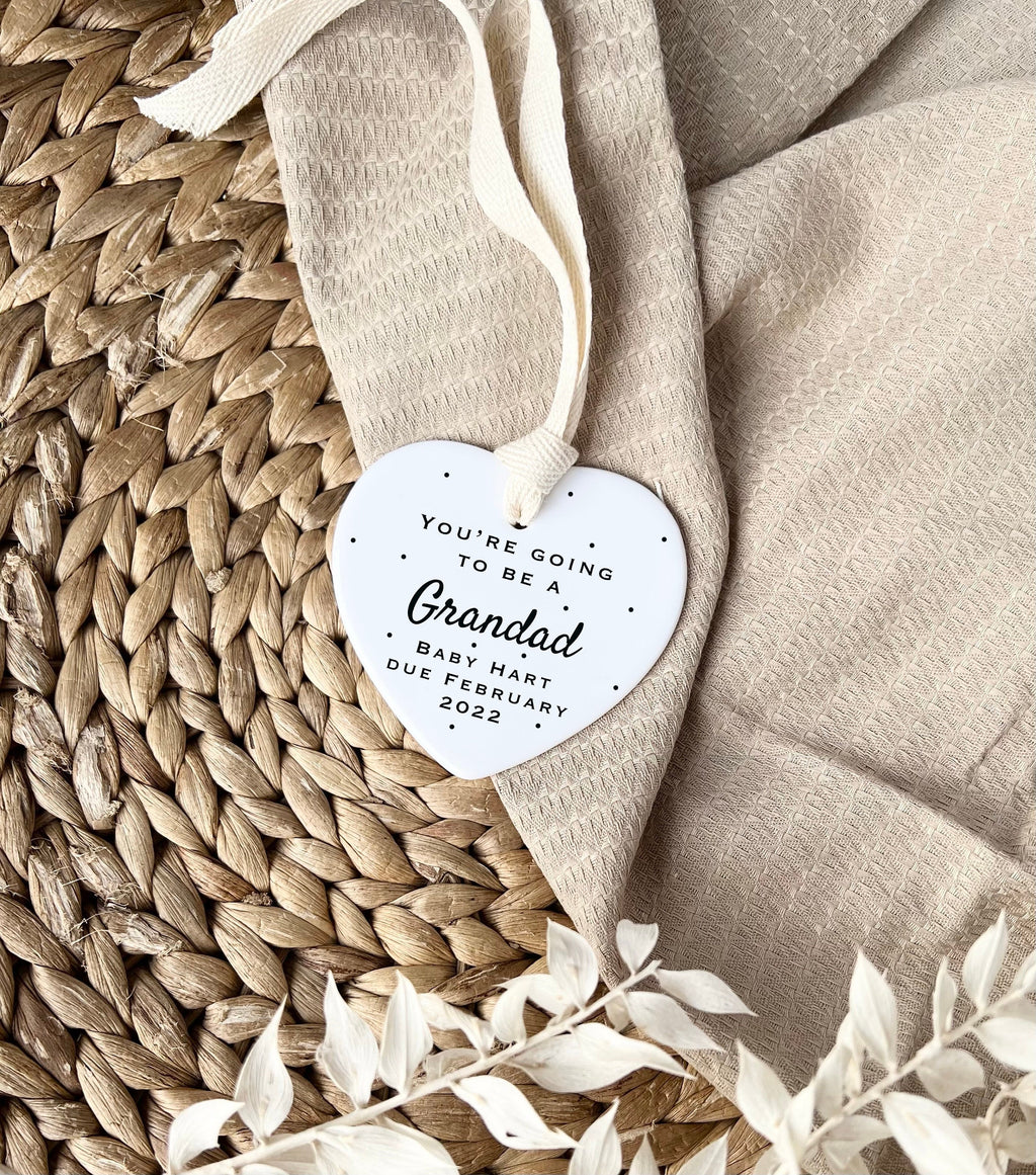 Personalised 'You're Going to Be a Grandad' Ornament