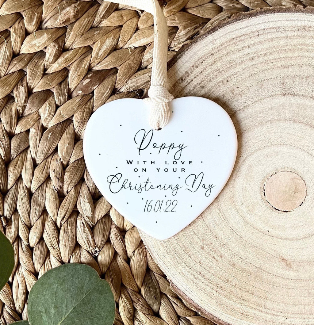 Personalised Christening & Baptism Ornament – Ceramic Keepsake