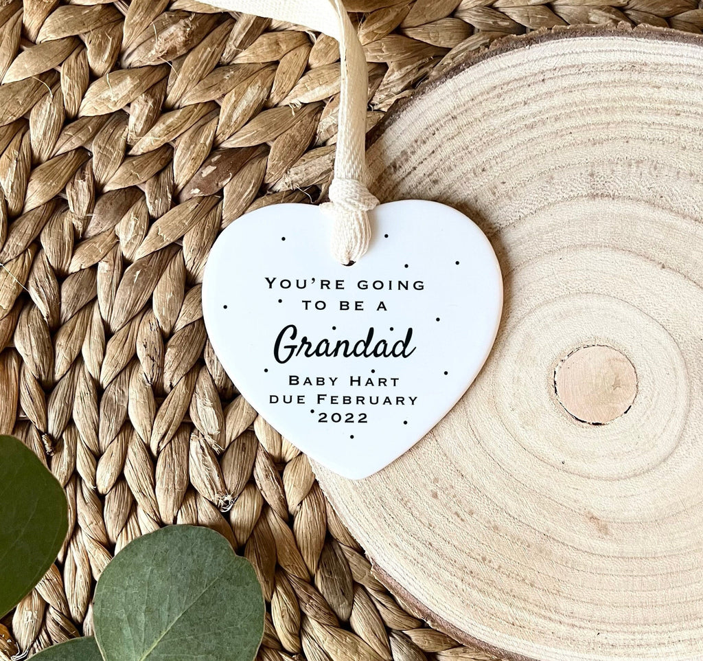 Personalised 'You're Going to Be a Grandad' Ornament