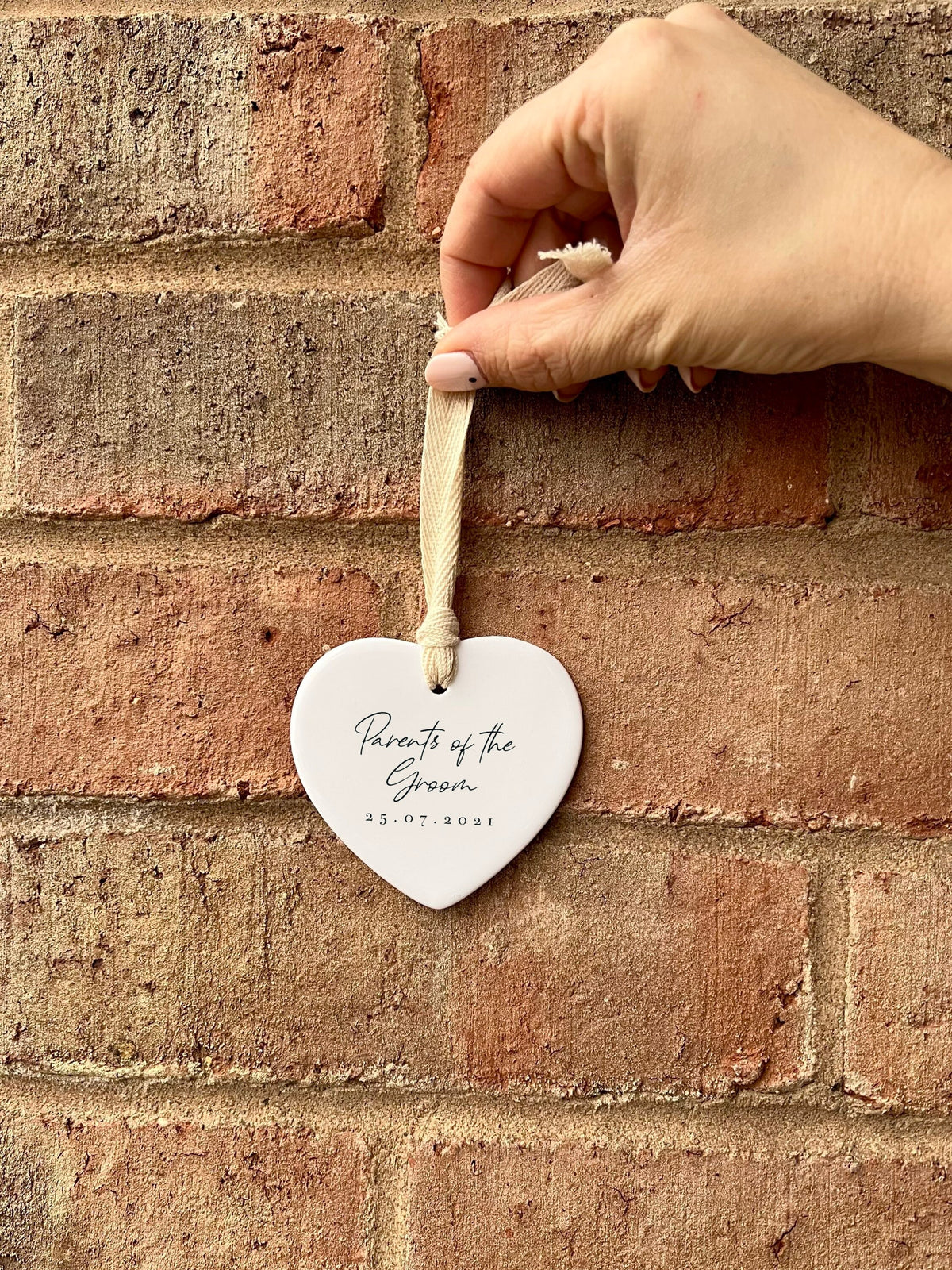 Personalised Parents of the Groom Ornament – Wedding Keepsake