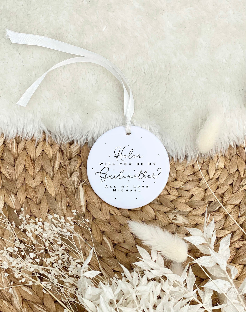 Personalised Guidemother Ornament – 'Will You Be My Guidemother?' Gift