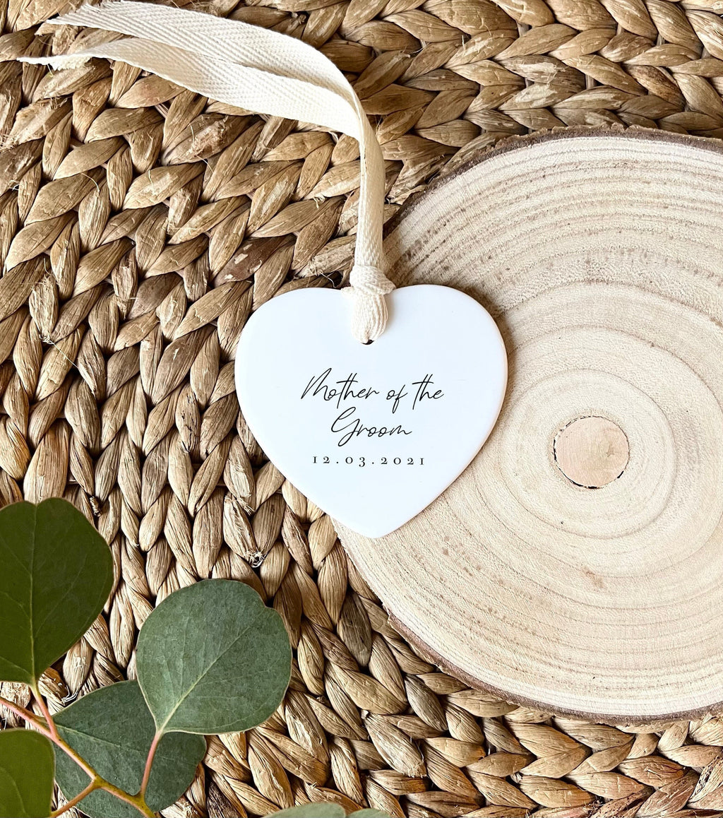 Personalised Mother of the Groom Ornament – Wedding Keepsake