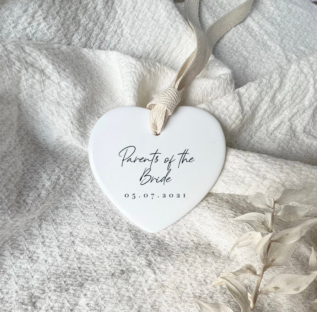 Personalised Parents of the Bride Ornament – Wedding Keepsake