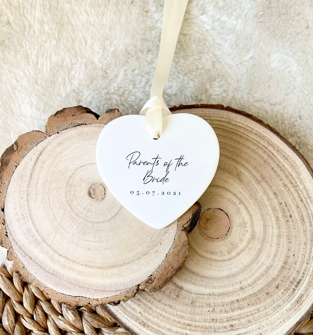 Personalised Parents of the Bride Ornament – Wedding Keepsake