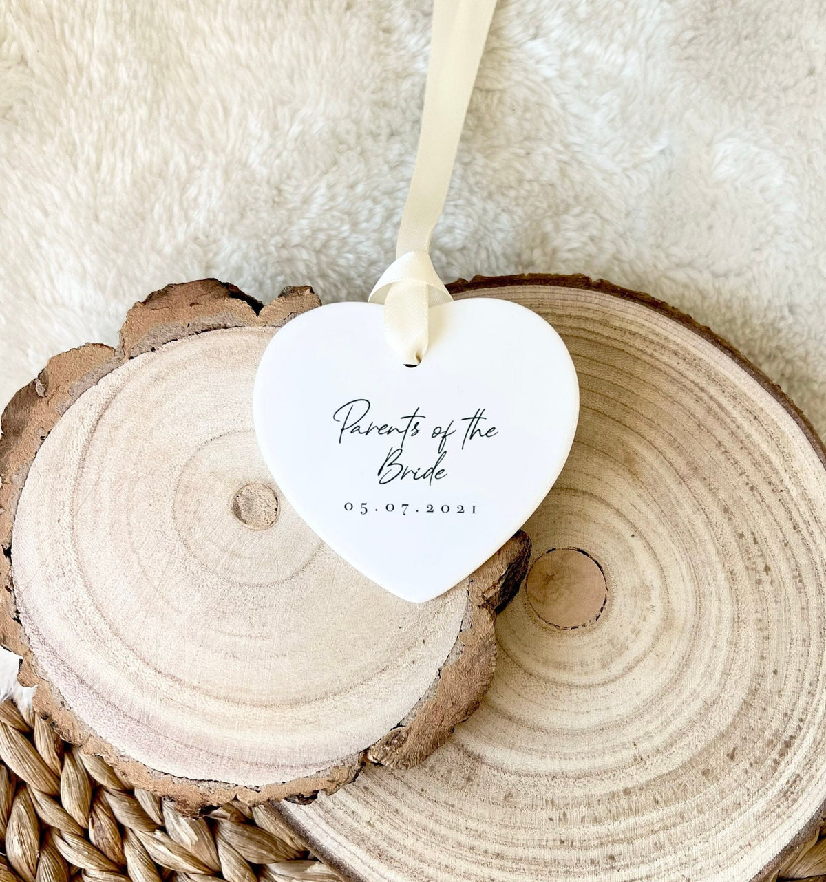 Personalised Parents of the Bride Ornament – Wedding Keepsake