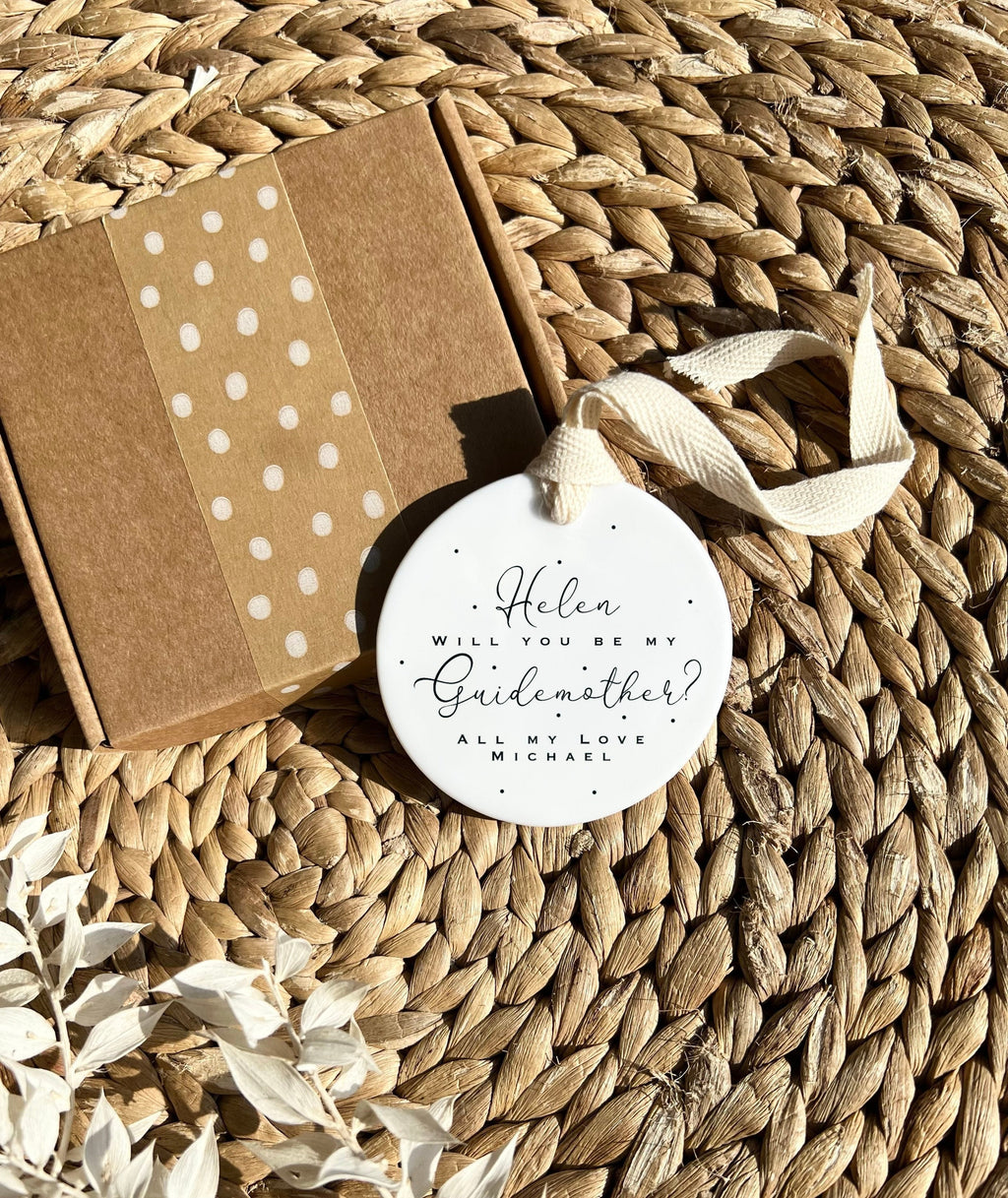 Personalised Guidemother Ornament – 'Will You Be My Guidemother?' Gift