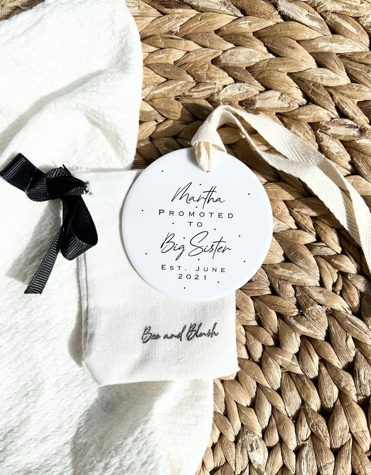 Personalised Big Sister Announcement Ornament