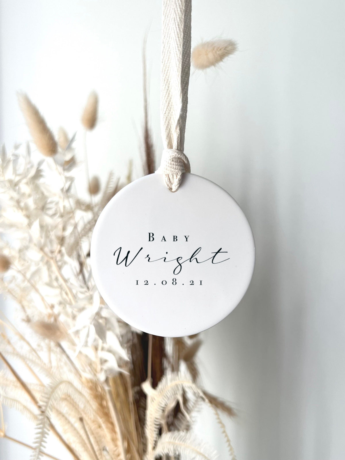 Personalised Baby Announcement Ornament – Ceramic Keepsake