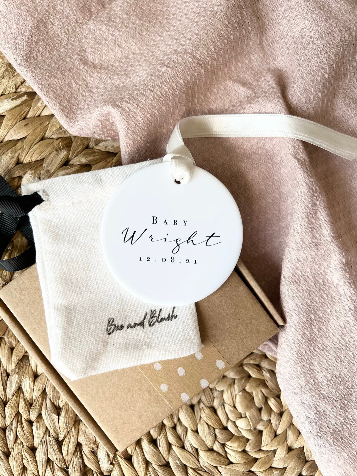 Personalised Baby Announcement Ornament – Ceramic Keepsake