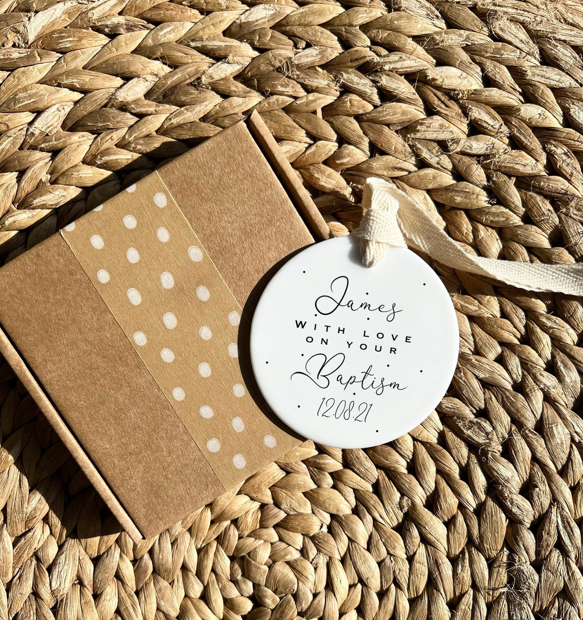 Personalised Christening & Baptism Ornament – Ceramic Keepsake