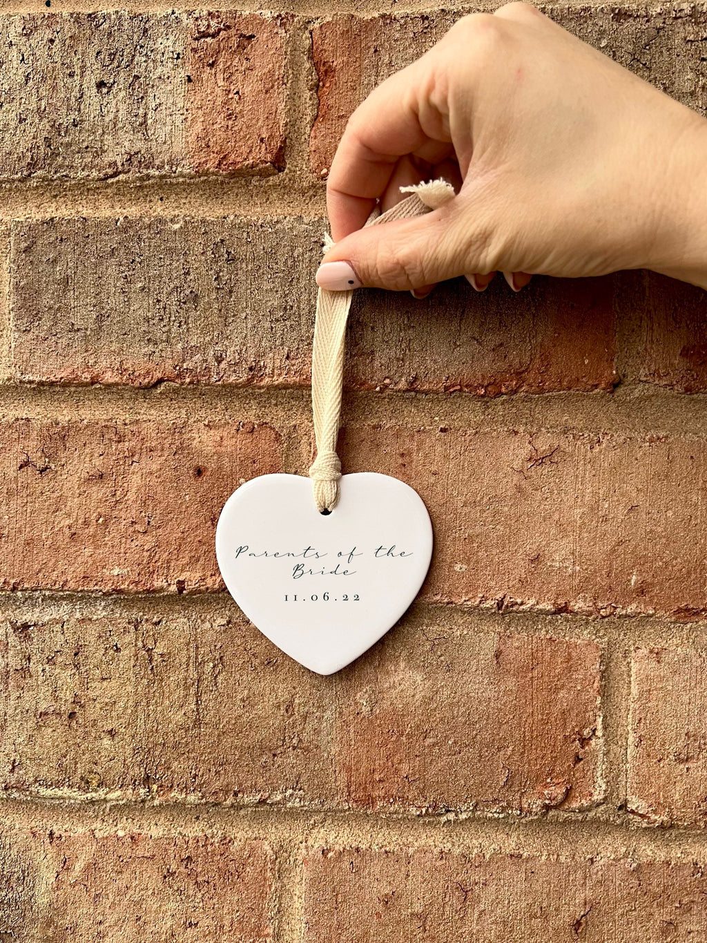 Personalised Parents of the Bride Ornament – Wedding Keepsake