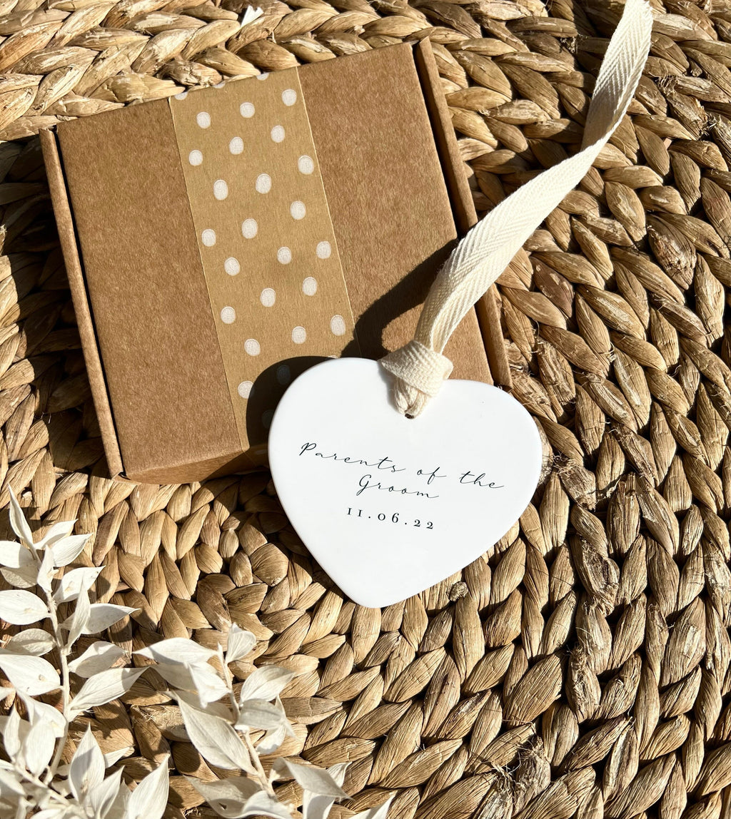 Personalised Parents of the Groom Ornament – Wedding Keepsake