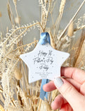 Personalised First Father's Day ceramic star ornament