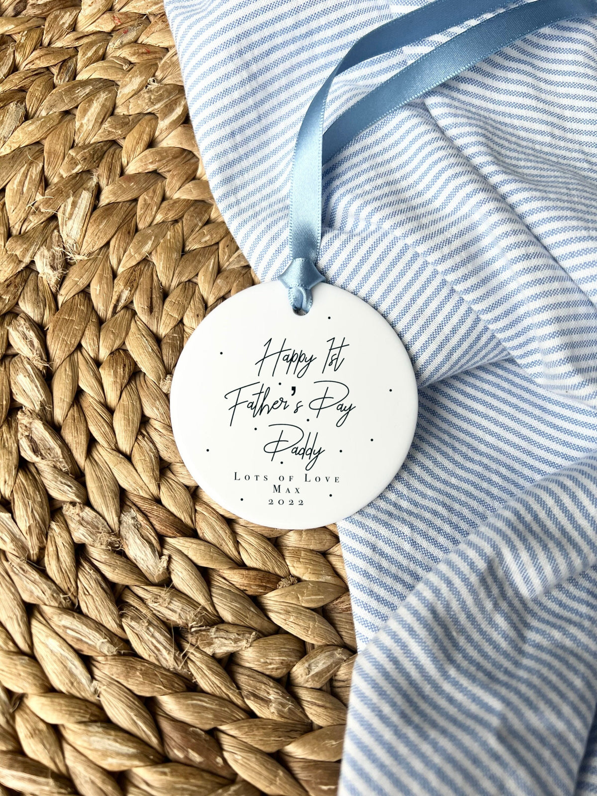 Personalised First Father's Day Ornament – Ceramic Keepsake