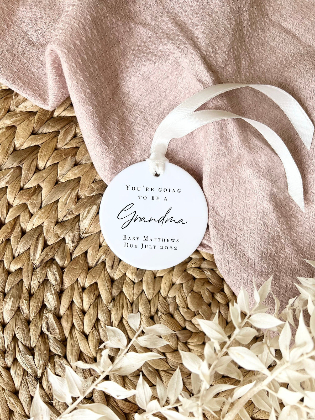 Personalised 'You're Going to Be a Grandma' Ornament