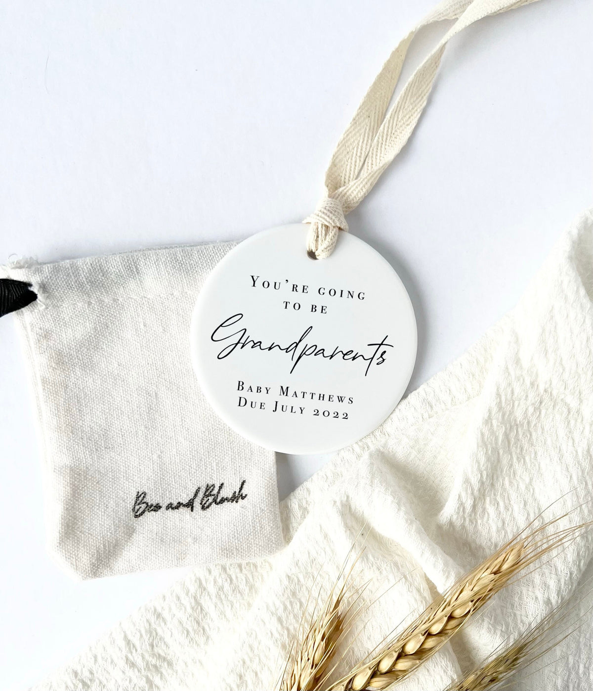 Personalised 'You're Going to Be Grandparents' Ornament