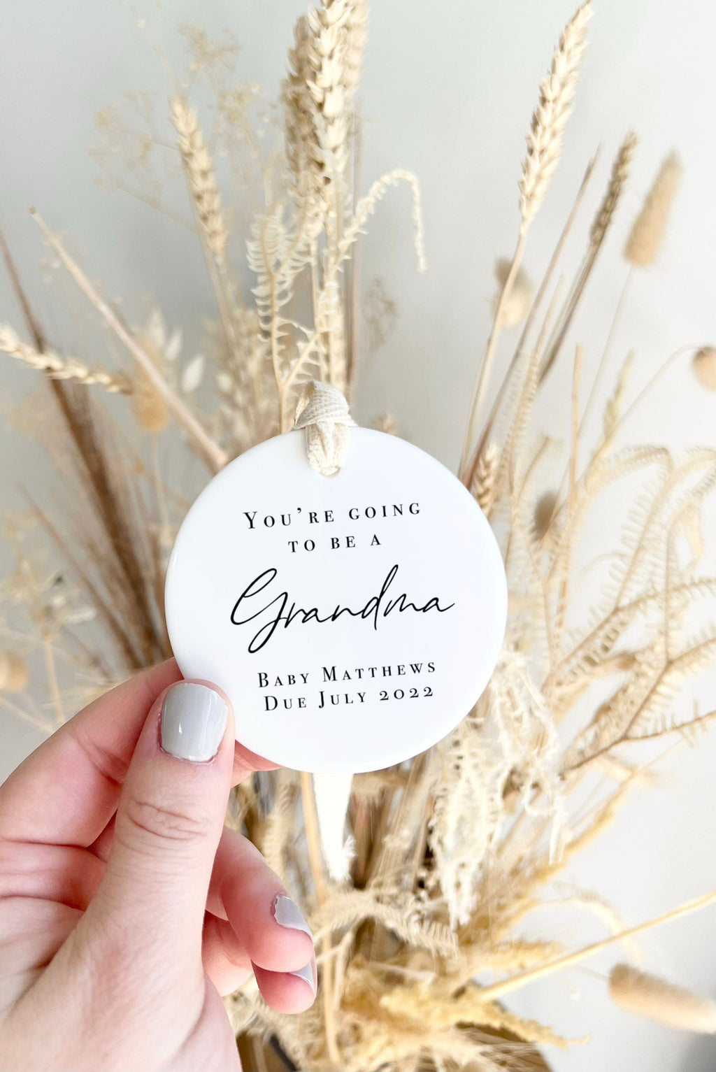 Personalised 'You're Going to Be a Grandma' Ornament