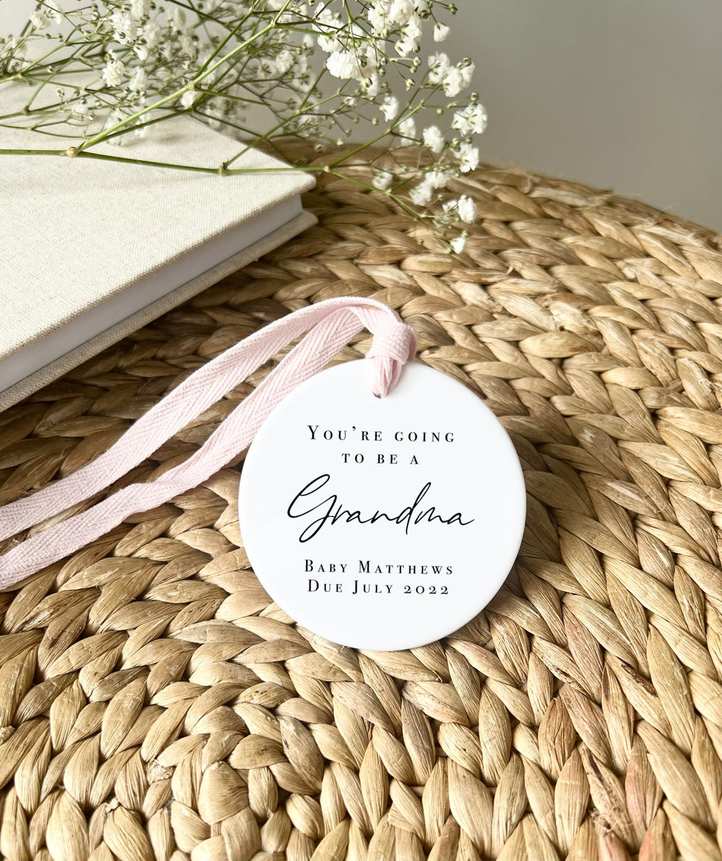 Personalised 'You're Going to Be a Grandma' Ornament