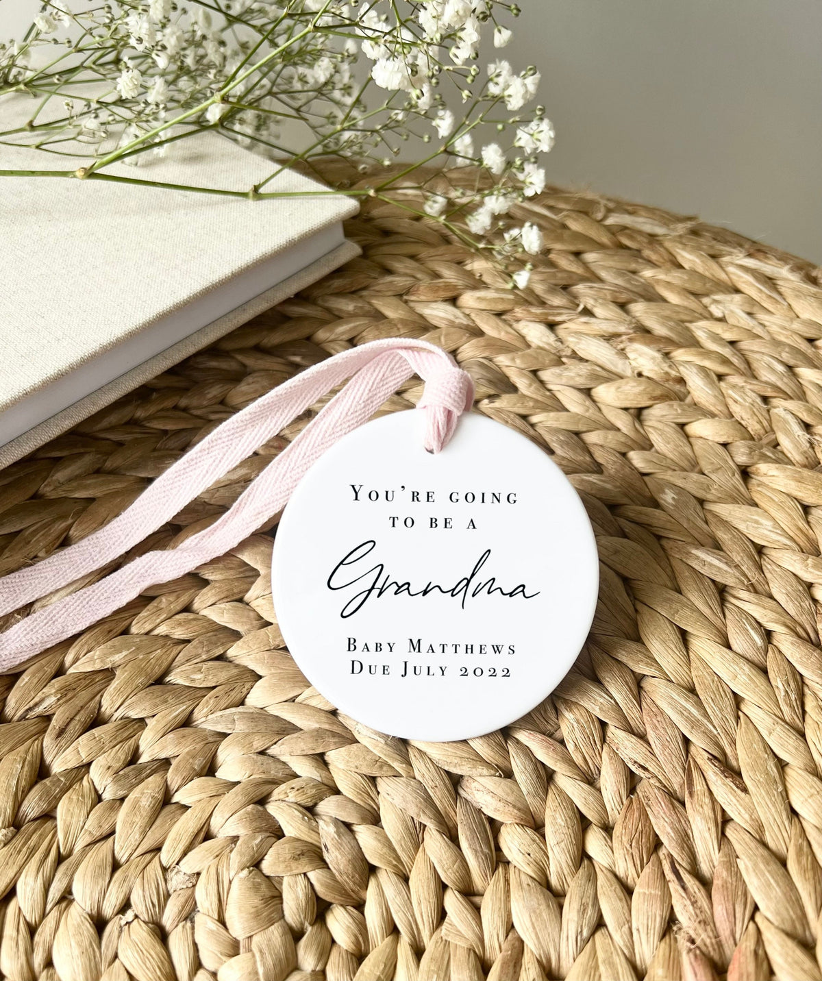 Personalised 'You're Going to Be a Grandma' Ornament