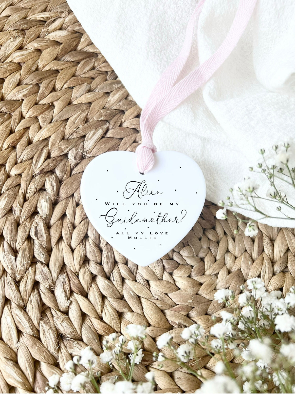Personalised Guidemother Ornament – 'Will You Be My Guidemother?' Gift