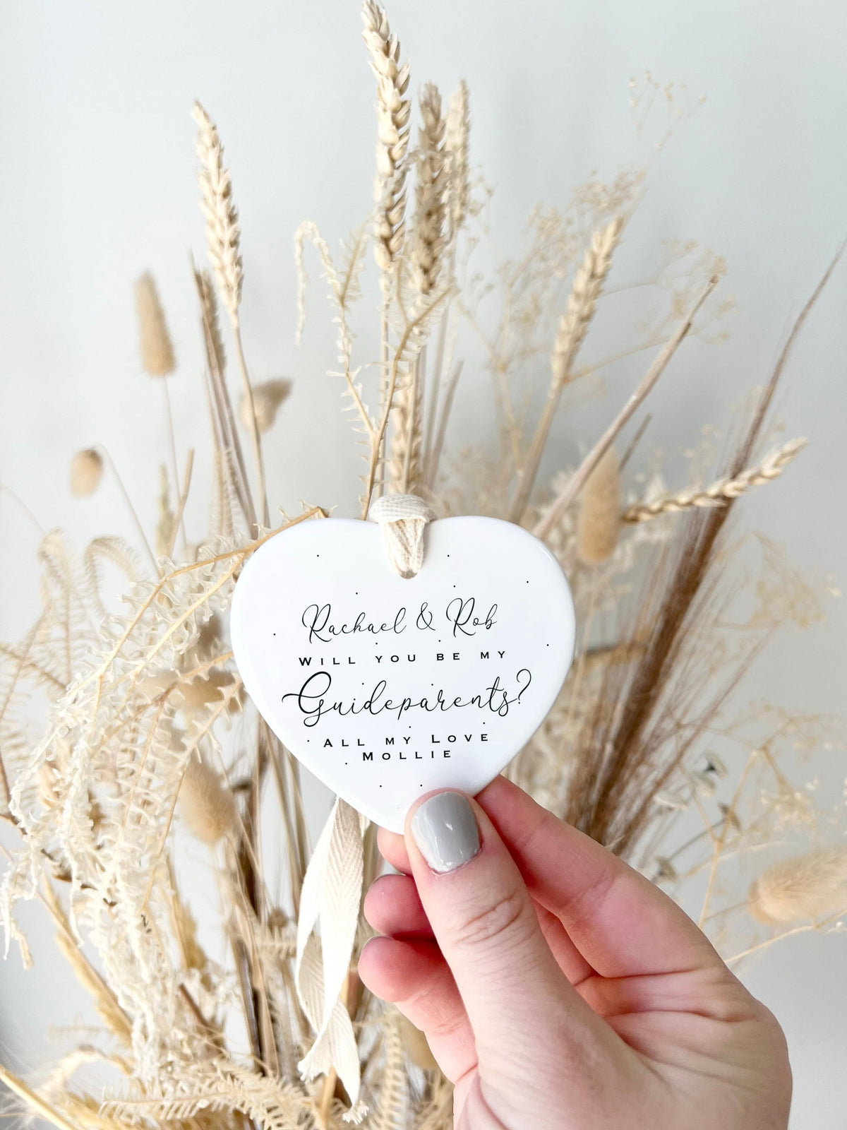 Personalised Guideparents Ornament – 'Will You Be My Guideparents?' Gift
