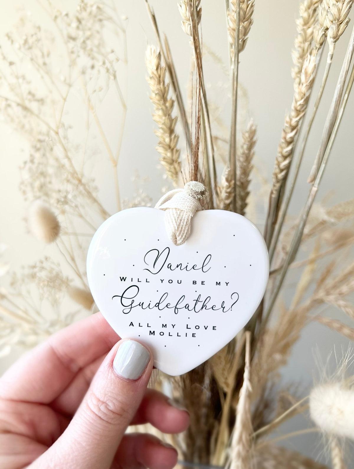 Personalised Guidefather Ornament – 'Will You Be My Guidefather?' Gift