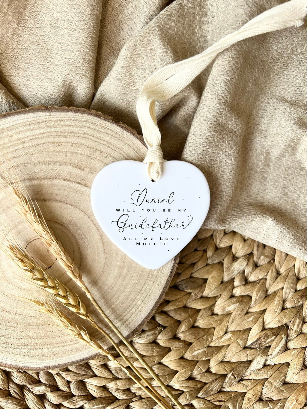 Personalised Guidefather Ornament – 'Will You Be My Guidefather?' Gift