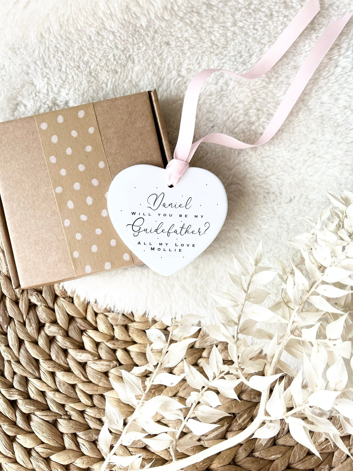 Personalised Guidefather Ornament – 'Will You Be My Guidefather?' Gift