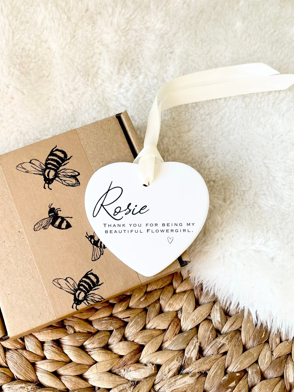 Personalised Flower Girl Ornament – Wedding Thank You Gift