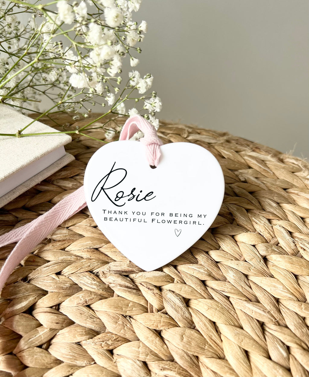 Personalised Flower Girl Ornament – Wedding Thank You Gift