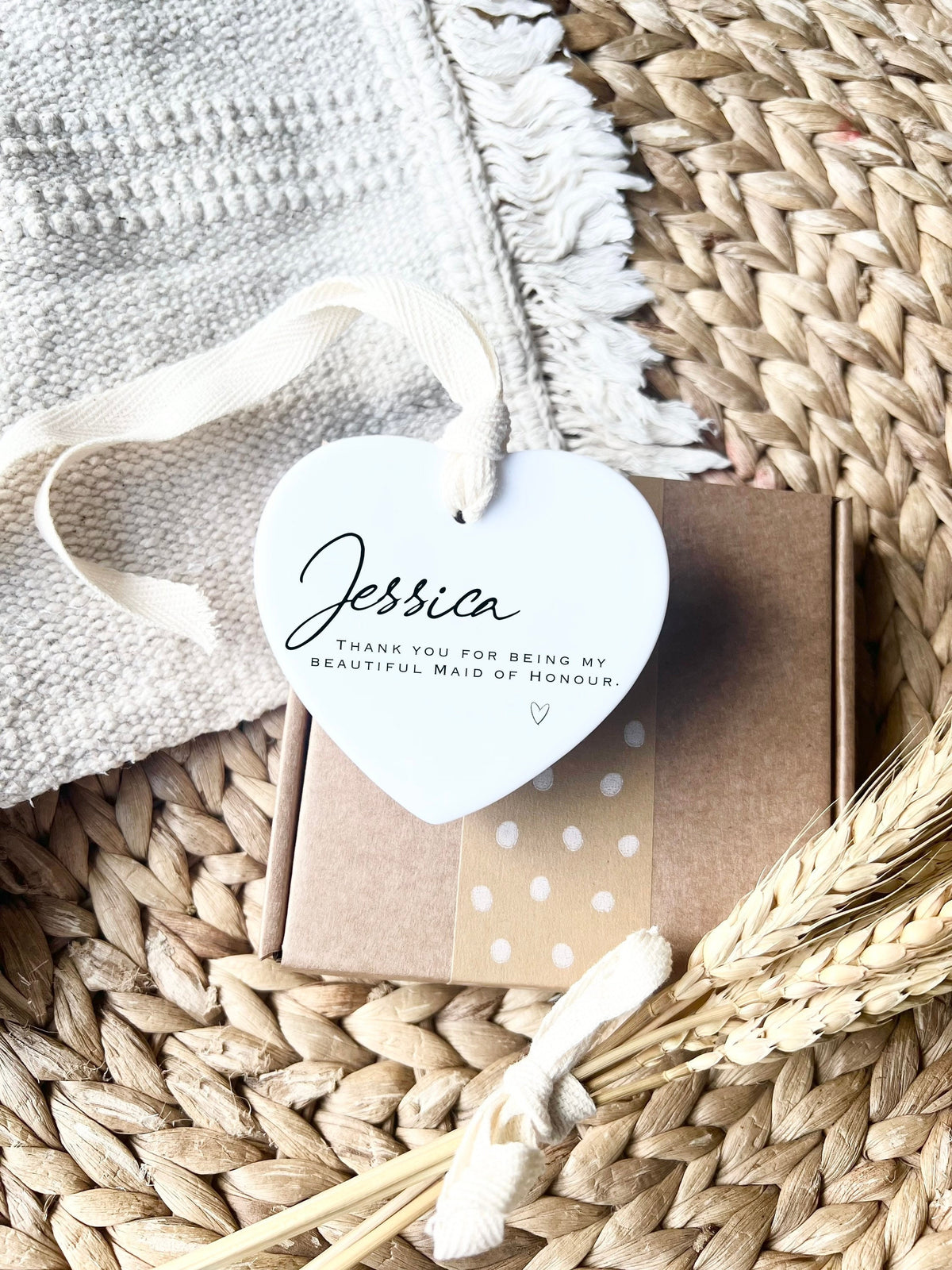 Personalised Maid of Honour Ornament – Wedding Thank You Gift