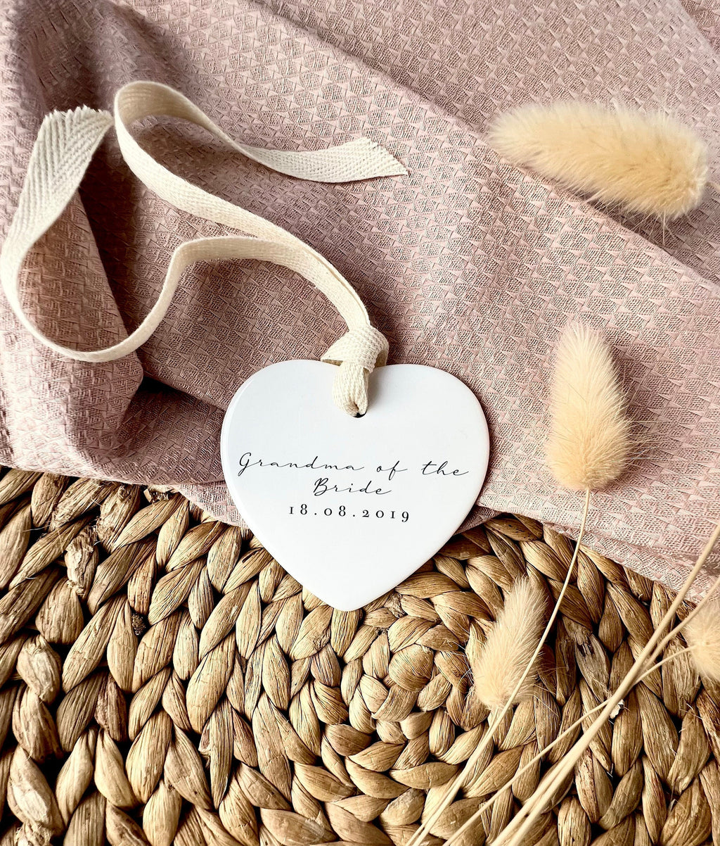 Personalised Grandma of the Bride Ornament – Wedding Keepsake