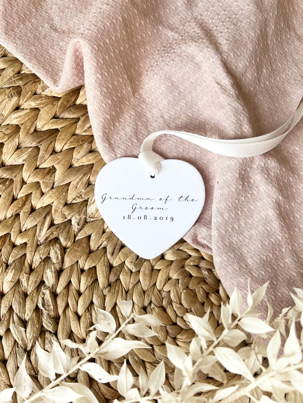 Personalised Grandma of the Groom Ornament – Wedding Keepsake