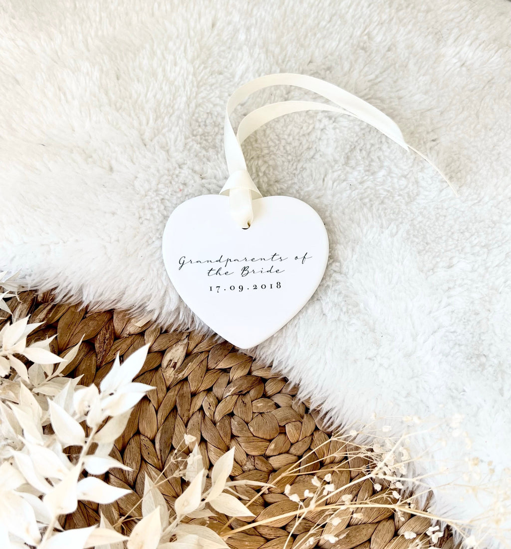 Personalised Grandparents of the Bride Ornament – Wedding Keepsake