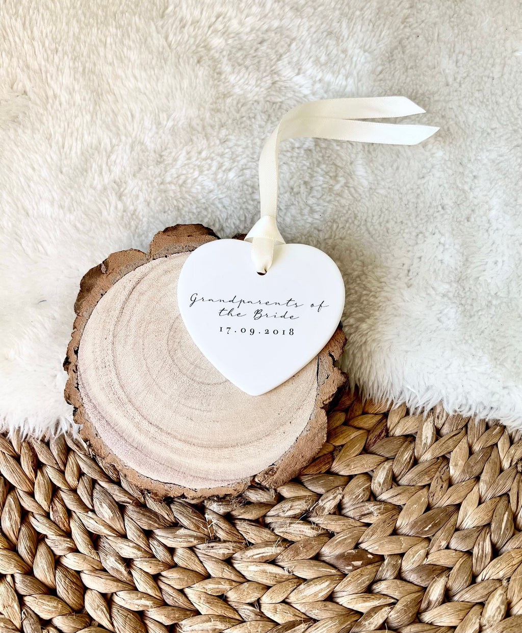 Personalised Grandparents of the Bride Ornament – Wedding Keepsake