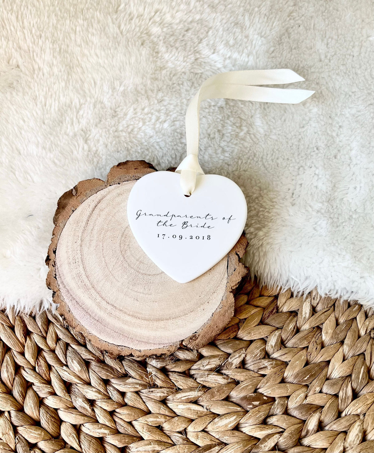 Personalised Grandparents of the Bride Ornament – Wedding Keepsake